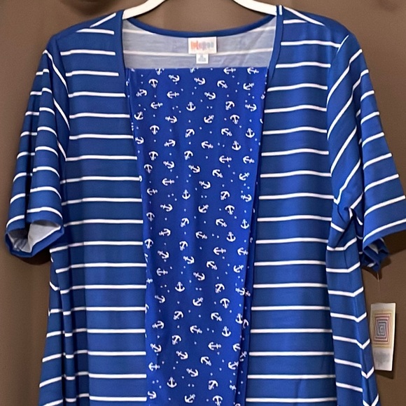 NWT LuLaRoe XL Perfect Tee & TC2 Anchor Leggings Outfit